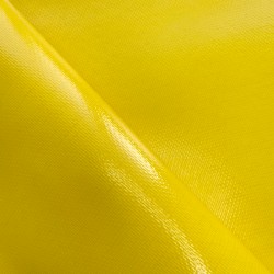 Ткань ПВХ 600 гр/м2 плотная, Жёлтый (Ширина 150см), на отрез  в Дзержинском