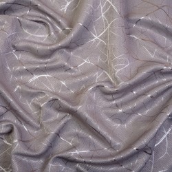 Ткань Блэкаут для штор светозатемняющая 75% &quot;Ледовое тиснение цвет Серый&quot; (на отрез)  в Дзержинском