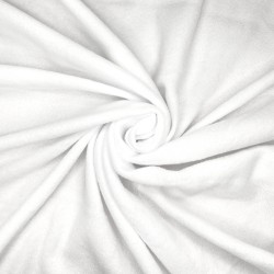 Ткань Флис Односторонний 130 гр/м2, цвет Белый (на отрез)  в Дзержинском