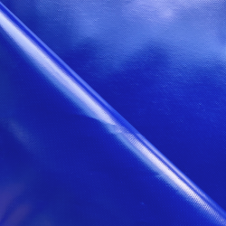 Ткань ПВХ 450 гр/м2, Синий (Ширина 160см), на отрез  в Дзержинском