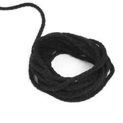 Шнур для одежды тип 2, цвет Чёрный (плетено-вязаный/полиэфир)  в Дзержинском